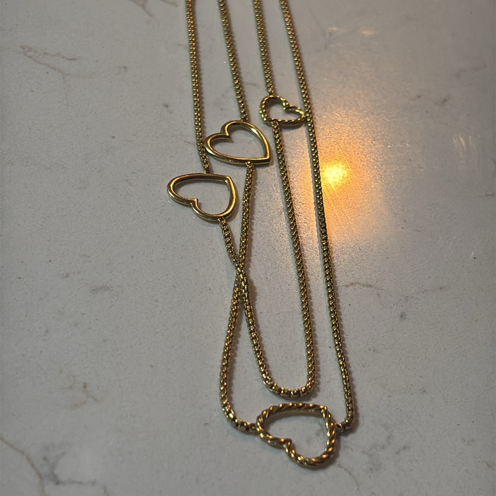 ✨SOLD✨ 
David Yurman 18k Gold Heart Station Necklace ( my price is FIRM ) - Picture 11 of 14